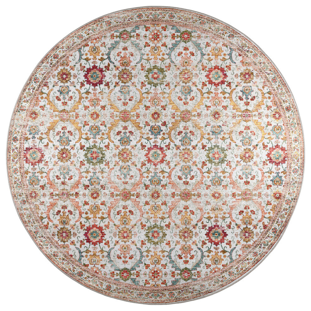 Jericho JC1 Ivory 6' x 6' Round Rug