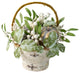 13" Pumpkin Berries and Leaves Artificial Fall Harvest Twig Basket