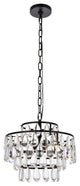 Elegant Lighting Mila 3-Light Pendant Black