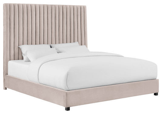 TOV Furniture Arabelle Blush Velvet Bed in King