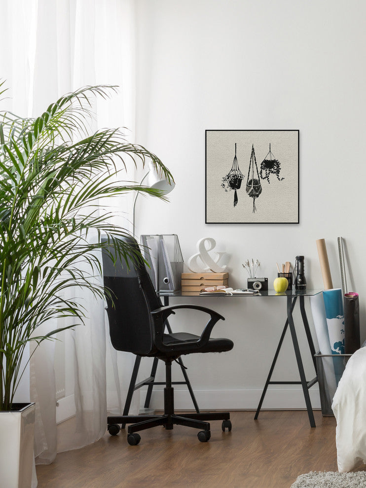 "Plants in the Air" Floater Framed Painting Print on Canvas, 48"x48"