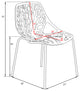 Leisuremod Asbury Plastic Stackable Dining Chair With Chromed Legs, Set of 2, White
