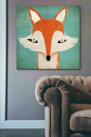 Epic Graffiti 'Fox' by Ryan Fowler, Giclee Canvas Wall Art, 37"x37"