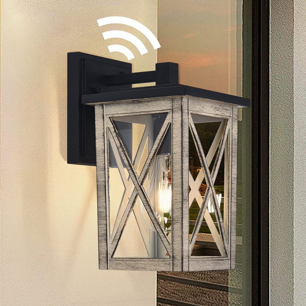 Outdoor Porch Light Dusk to Dawn Lighting Fixture Aluminum Farmhouse Lantern