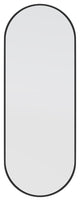 22" W X 60" H Pill Shape Stainless Steel Framed Mirror, Black
