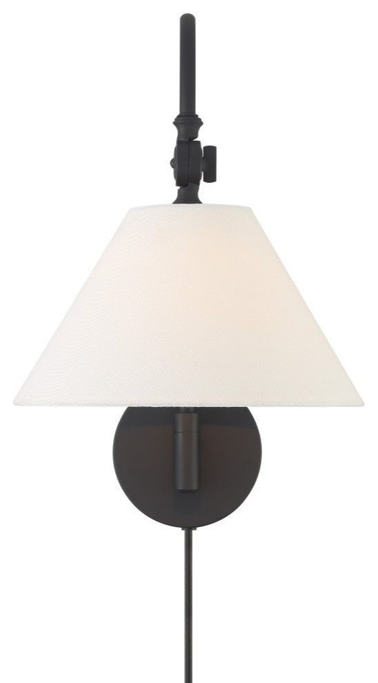 1-Light Wall Sconce, Matte Black