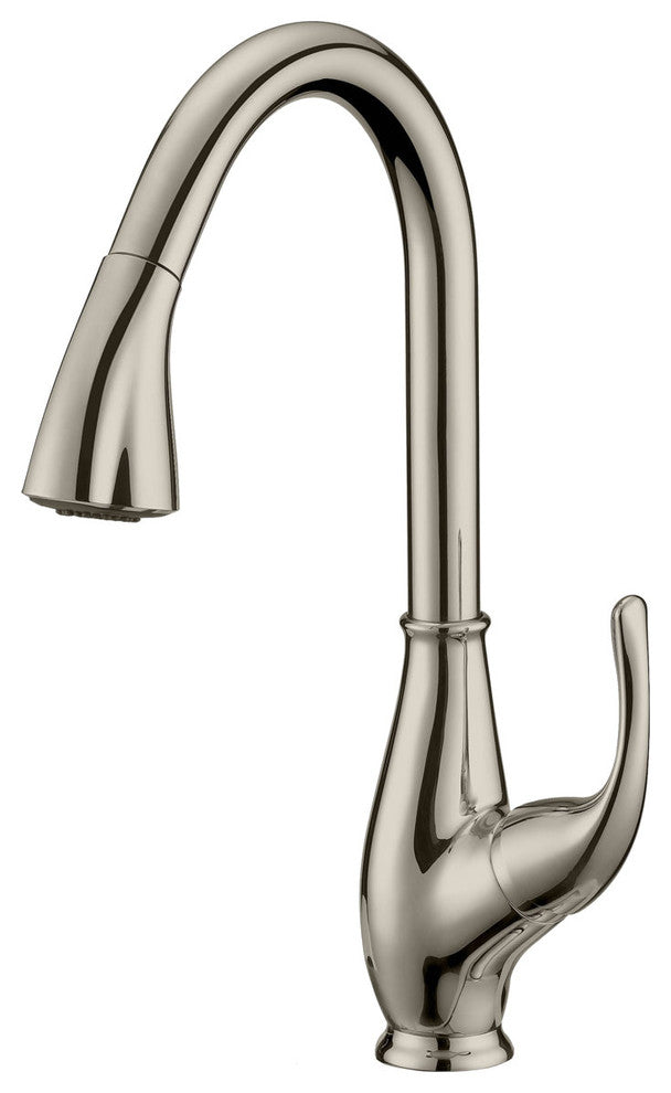 Brushed Nickel Finish Pull-Down Kitchen Faucet LK7B, 1 Hole, 3 Holes