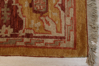 Gold Traditional All Over Oushak Area Rug
