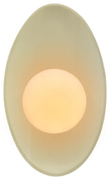 Ambiance Oval Coupe Wall Sconce, Vanilla Gloss
