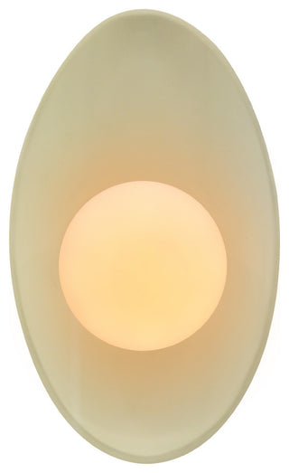 Ambiance Oval Coupe Wall Sconce, Vanilla Gloss
