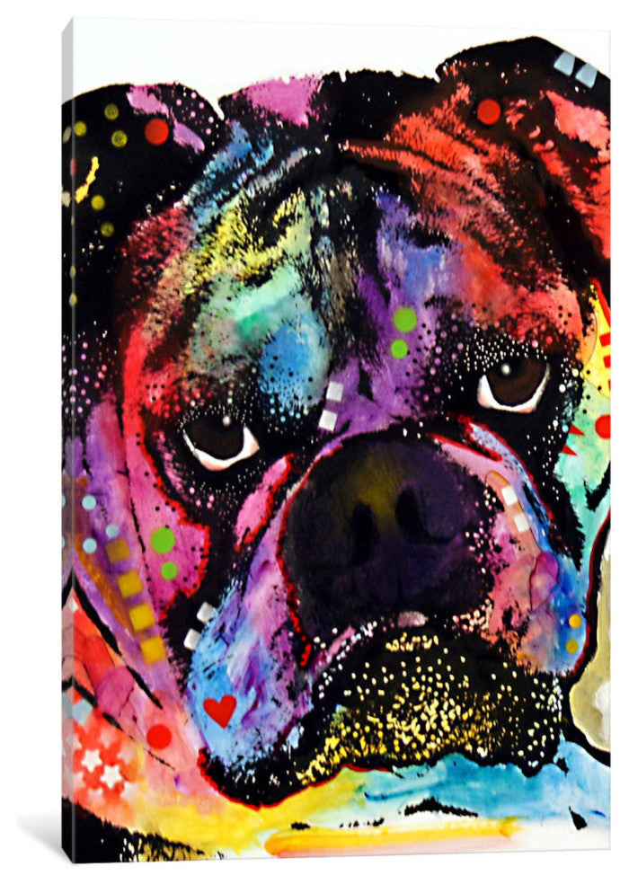 "Bulldog" by Dean Russo, Canvas Print, 18"x12"