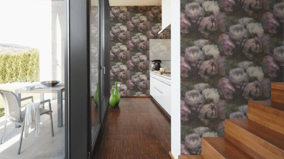Sample, Floral Textured Wallpaper Featuring Peonies, 373922