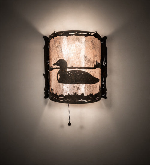 9 Wide Loon Left Wall Sconce