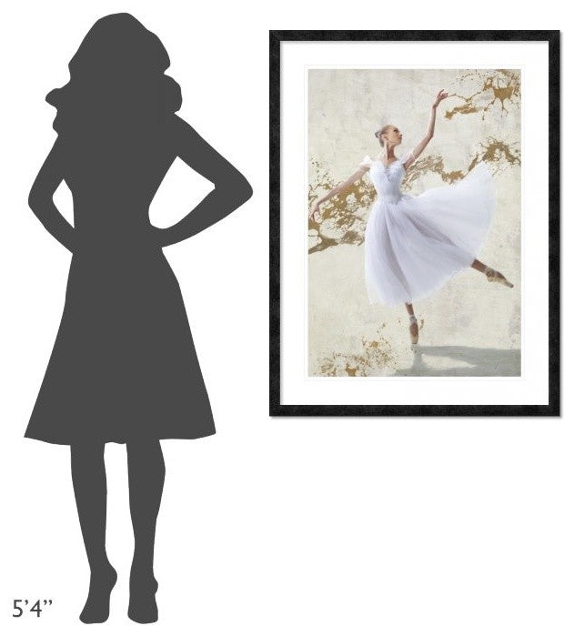 "White Ballerina" Framed Digital Print by Teo Rizzardi, 32x44"