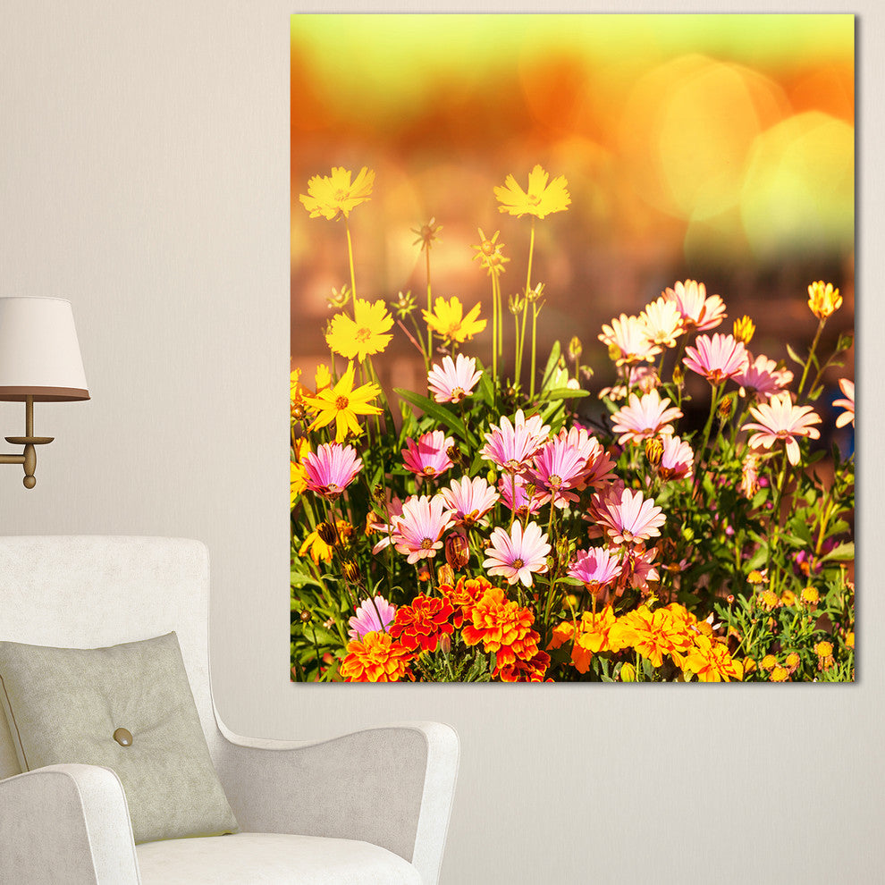 Beautiful Multi Color Flowers, Floral Canvas Art Print, 30"x40"