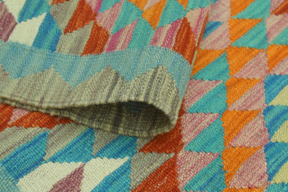 Sangat Kilim Iva Orange/Red Runner, 2'6x9'10
