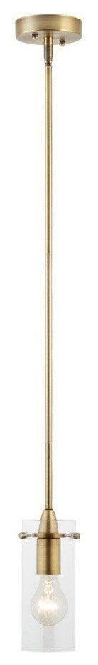 Effimero 1-Light Stem Hung Pendant Lamp, Satin Brass