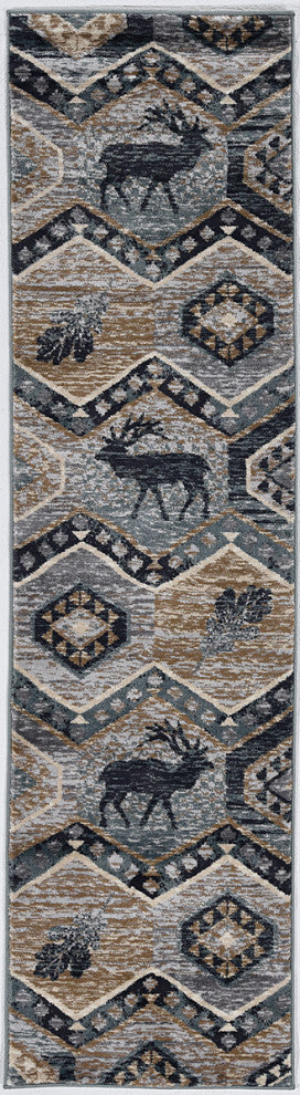 KAS Chester 5637 Seafoam Woodlands Area Rug, 8'x10'