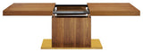 Vector Expandable Dining Table Walnut Gold