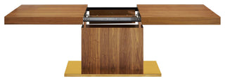 Vector Expandable Dining Table Walnut Gold
