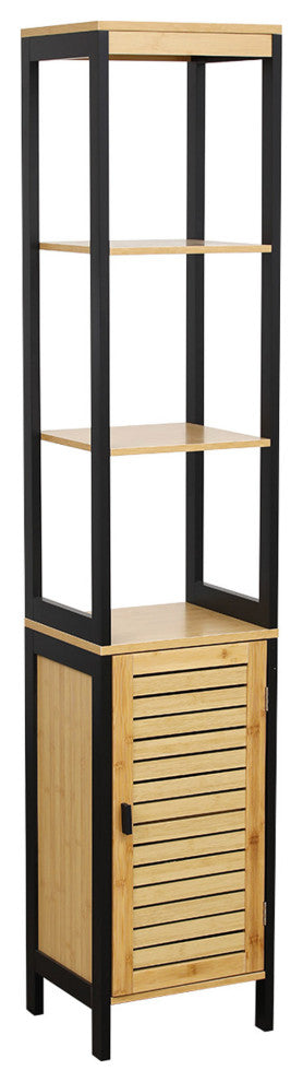 Tall Bathroom Storage Cabinet, Slim Linen Cabinet for Bathroom Organization, Cebu