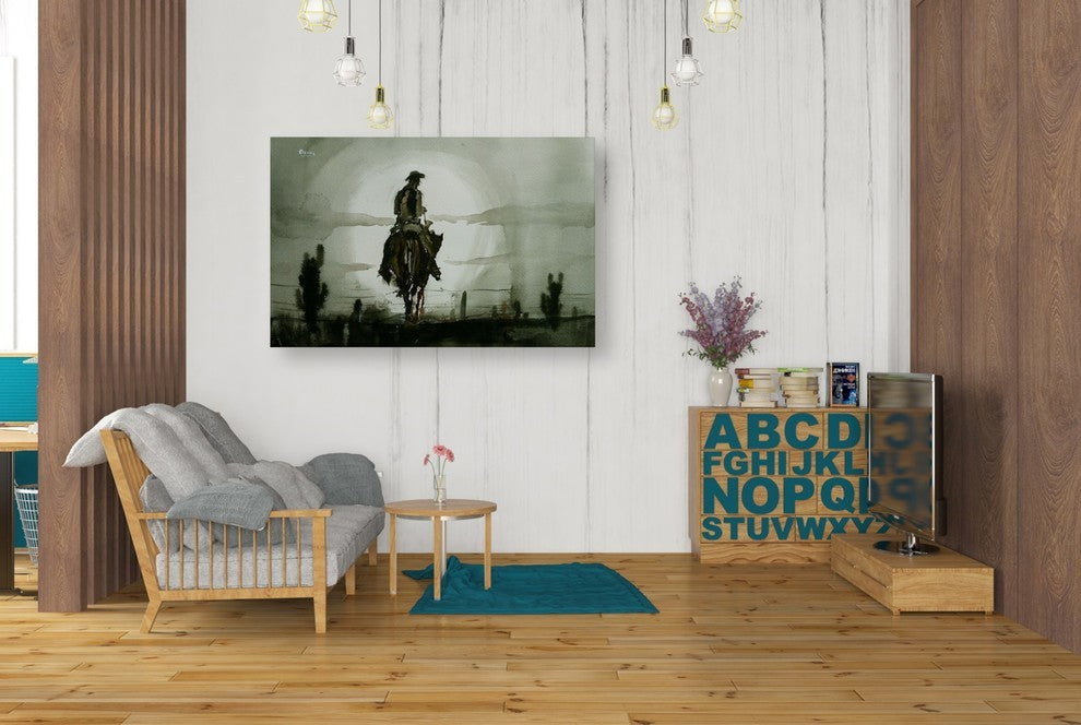 Epic Graffiti "Luna Vaquero" Giclee Canvas Wall Art, 26"x40"