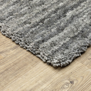 Ashton Distressed Solid Shag Area Rug, 9.10X12.10