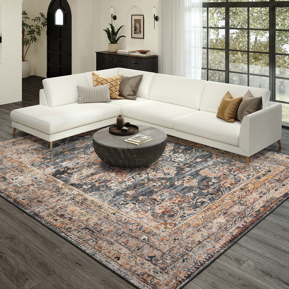 Jericho JC6 Charcoal 3' x 5' Rug