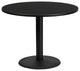 42'' Round Black Laminate Table Top with 24'' Round Table Height Base