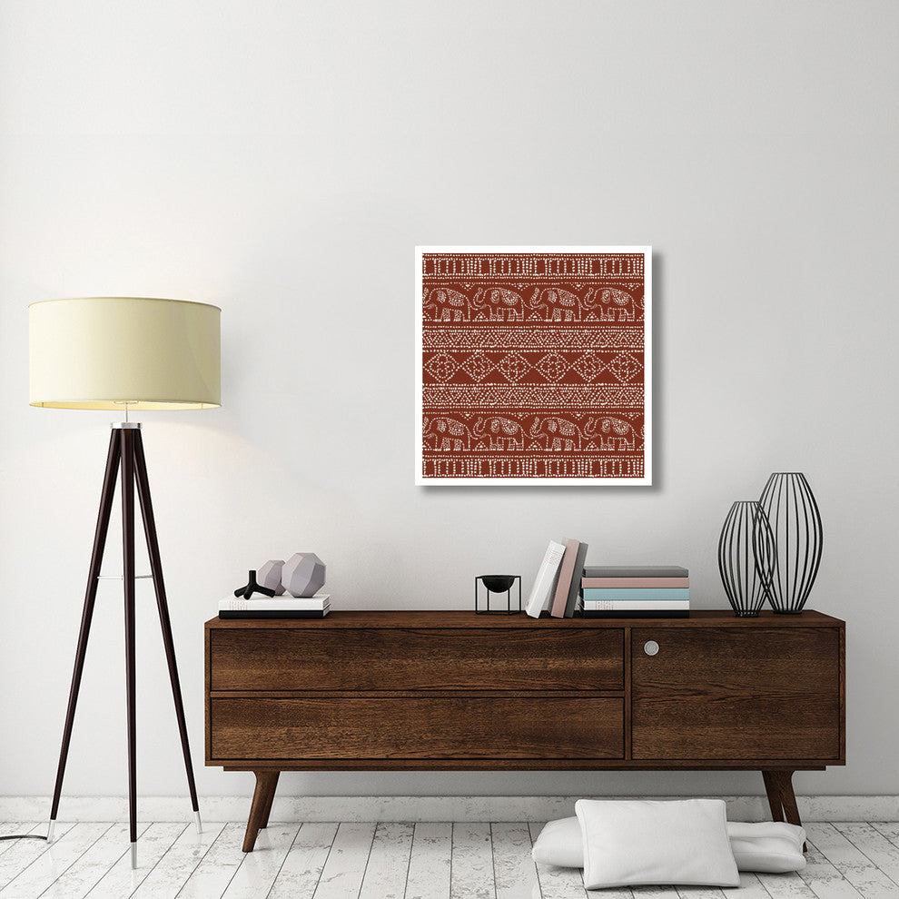 "Batik Pattern IM" Digital Paper Print by Daphne Brissonnet, 32"x32"
