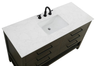 Home Living 54" Single Bathroom Vanity, Mocha Brown
