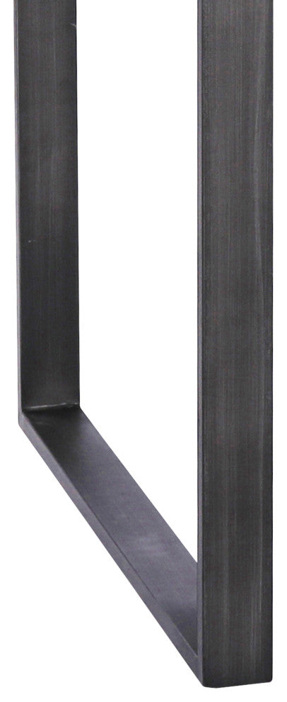 Newark Contemporary Dining Table In Gray And Rusted Black
