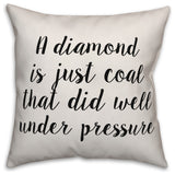 A Diamond, Throw Pillow, 18"x18"