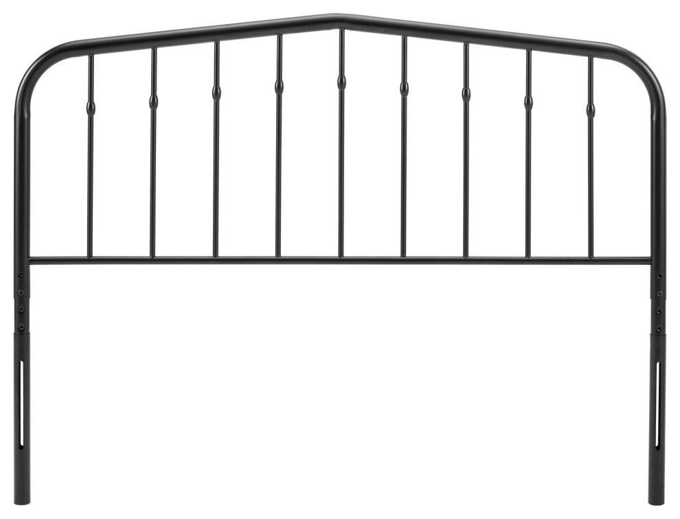 Headboard, Queen Size, Metal, Black, Modern Farmhouse, Bedroom Master Suite
