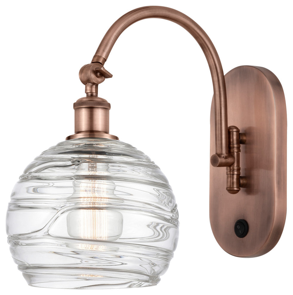 Innovations 518-1W-AC-G1213-8 1-Light Sconce, Antique Copper