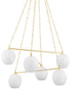 Asbury Park 6-Light Chandelier, Aged Brass