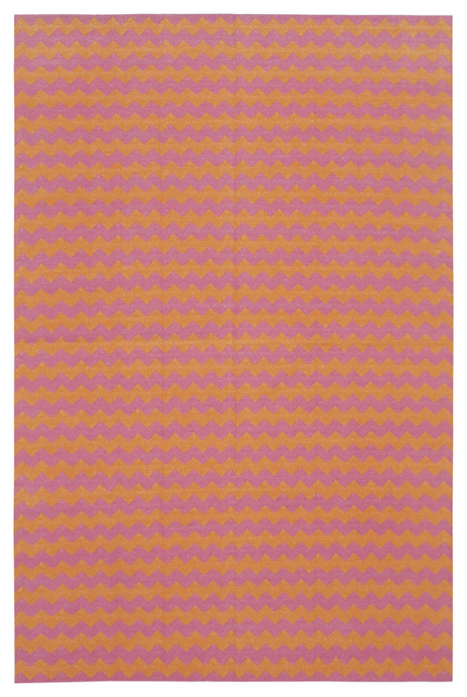 Rug N Carpet - Handmade Wool 6' 0'' x 8' 11'' Flatweave Dhurrie Kilim Rug
