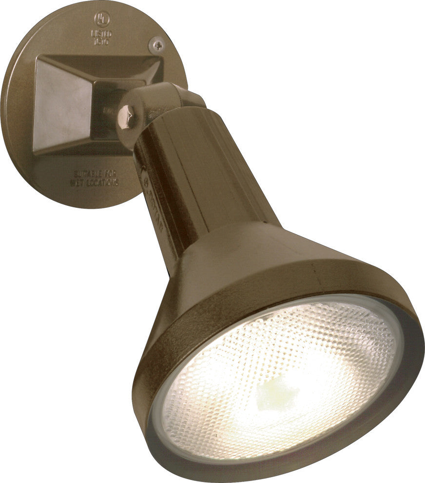 1 Light 8" Flood Light , Exterior PAR38 With Adjustable Swivel, Dark Bronze