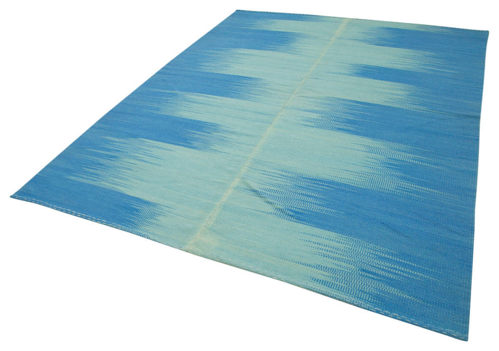 Rug N Carpet - Handmade Turkish 6' 10'' x 8' 9'' Unique Wool Kilim Rug