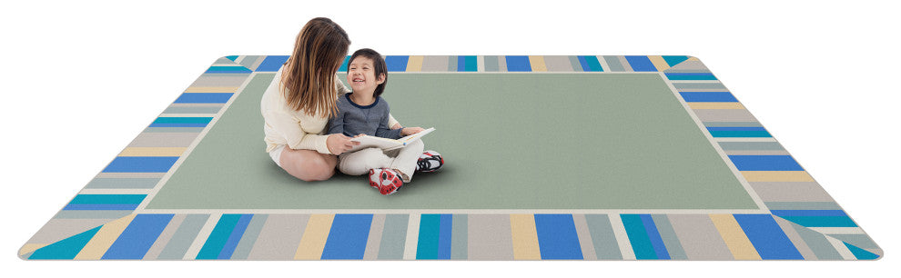 Off The Cuff 3'10" X 5'4" Area Rug, Color Sage