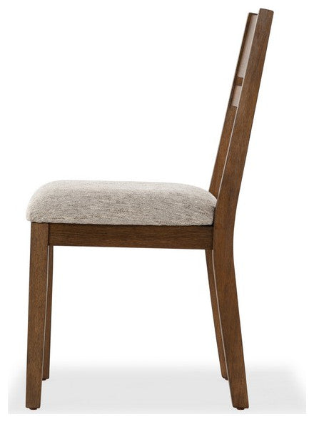 Safavieh Couture Bellalexa Wood Dining Chair, Medium Oak/Light Grey