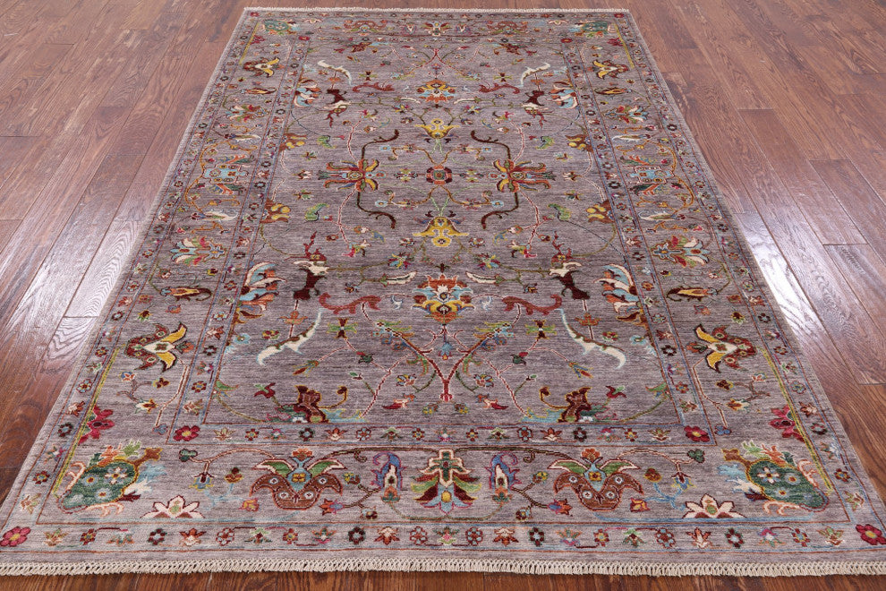 5' 8" X 8' 2" Persian Tabriz Hand Knotted Wool Rug Q7645