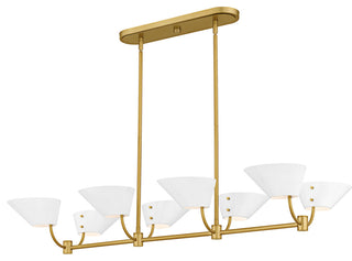 Quoizel PNY842 Penley 8 Light 42"W Linear Chandelier - Brushed Gold