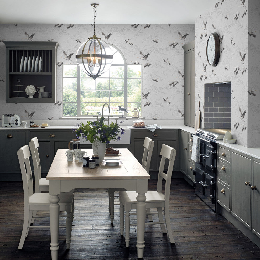 Laura Ashley Animalia Wallpaper, Silver