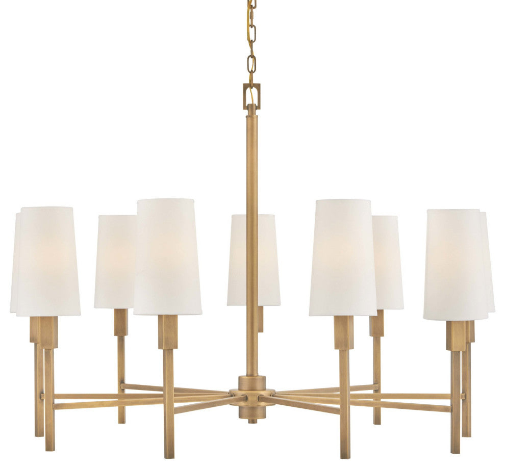 Hinkley Lighting 46456 Fenwick 9 Light 42"W Chandelier - Heritage Brass