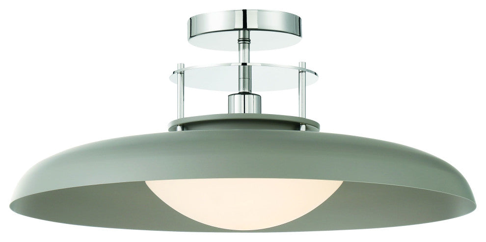 Savoy House 6-1685-1-175 Gavin 1-Light Ceiling Light, Gray
