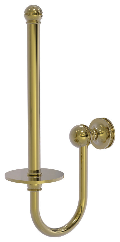Mambo Upright Toilet Tissue Holder, Unlacquered Brass