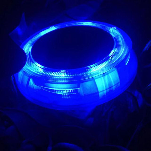 Solar Powered 4-Light Deco Clear LED In-Ground Light, Full Color