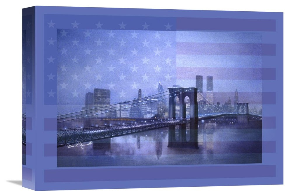 "America Forever" Stretched Canvas Giclee by Diane Romanello, 16"x12"