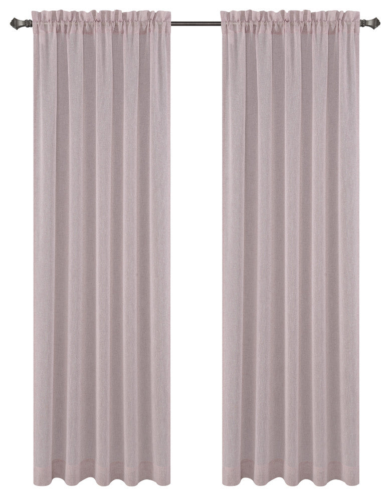 Chloe Drapery Curtain Panels, Dusty Pink